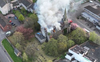 Firefighters race for another fire at St Andrewâ€™s Church in Alexandria
