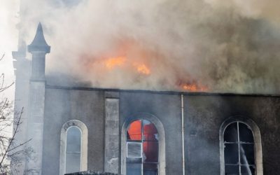 Fire threatens to destroy church as blaze engulfs it for second time